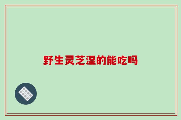 野生灵芝湿的能吃吗-第1张图片-破壁灵芝孢子粉研究指南 野生灵芝湿的能吃吗-第1张图片-破壁灵芝孢子粉研究指南