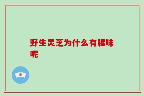 野生灵芝为什么有腥味呢-第1张图片-破壁灵芝孢子粉研究指南 野生灵芝为什么有腥味呢-第1张图片-破壁灵芝孢子粉研究指南