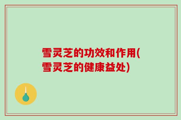 雪灵芝的功效和作用(雪灵芝的健康益处)-第1张图片-破壁灵芝孢子粉研究指南 雪灵芝的功效和作用(雪灵芝的健康益处)-第1张图片-破壁灵芝孢子粉研究指南