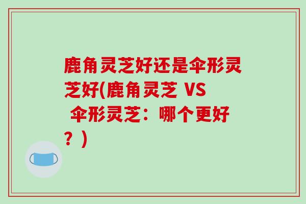 鹿角灵芝好还是伞形灵芝好(鹿角灵芝 VS 伞形灵芝：哪个更好？)-第1张图片-破壁灵芝孢子粉研究指南