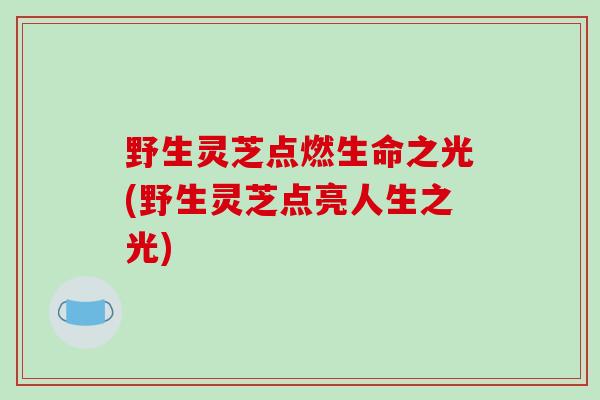 野生灵芝点燃生命之光(野生灵芝点亮人生之光)-第1张图片-破壁灵芝孢子粉研究指南 野生灵芝点燃生命之光(野生灵芝点亮人生之光)-第1张图片-破壁灵芝孢子粉研究指南