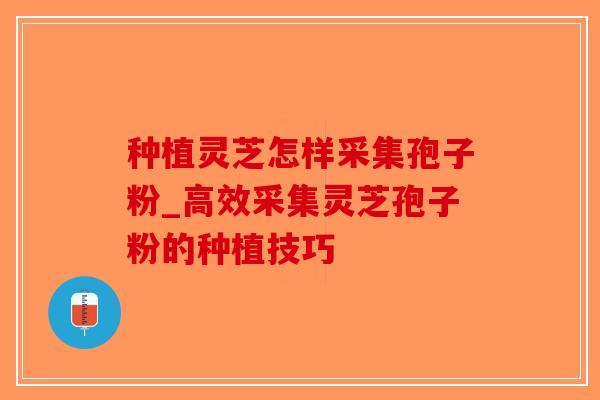 种植灵芝怎样采集孢子粉_高效采集灵芝孢子粉的种植技巧-第1张图片-破壁灵芝孢子粉研究指南 种植灵芝怎样采集孢子粉_高效采集灵芝孢子粉的种植技巧-第1张图片-破壁灵芝孢子粉研究指南