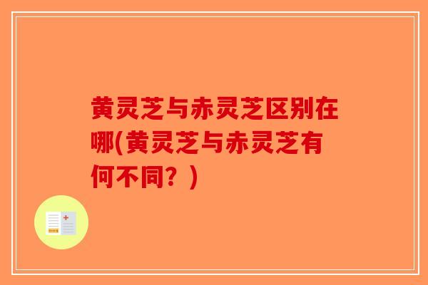 黄灵芝与赤灵芝区别在哪(黄灵芝与赤灵芝有何不同?)-第1张图片-破壁灵芝孢子粉研究指南 黄灵芝与赤灵芝区别在哪(黄灵芝与赤灵芝有何不同?)-第1张图片-破壁灵芝孢子粉研究指南