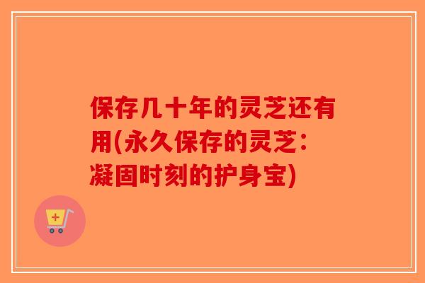 保存几十年的灵芝还有用(永久保存的灵芝:凝固时刻的护身宝)-第1张图片-破壁灵芝孢子粉研究指南 保存几十年的灵芝还有用(永久保存的灵芝:凝固时刻的护身宝)-第1张图片-破壁灵芝孢子粉研究指南
