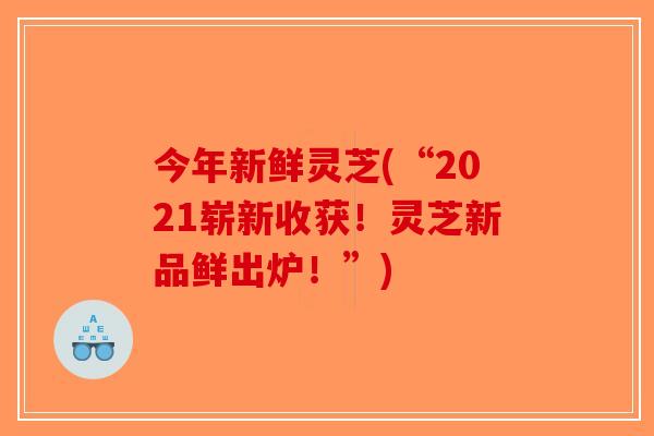今年新鲜灵芝(“2021崭新收获!灵芝新品鲜出炉!”)-第1张图片-破壁灵芝孢子粉研究指南 今年新鲜灵芝(“2021崭新收获!灵芝新品鲜出炉!”)-第1张图片-破壁灵芝孢子粉研究指南