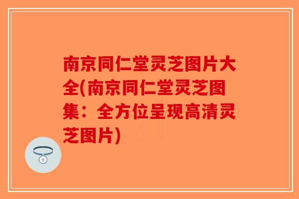 南京同仁堂灵芝图片大全(南京同仁堂灵芝图集:全方位呈现高清灵芝图片)-第1张图片-破壁灵芝孢子粉研究指南 南京同仁堂灵芝图片大全(南京同仁堂灵芝图集:全方位呈现高清灵芝图片)-第1张图片-破壁灵芝孢子粉研究指南