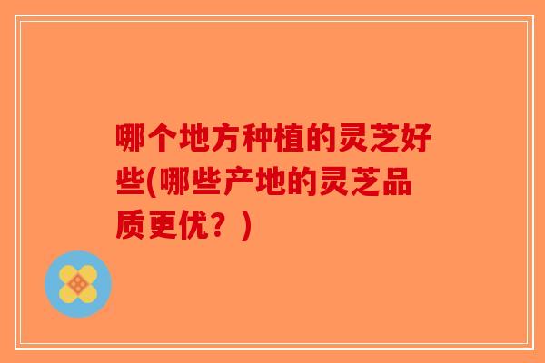 哪个地方种植的灵芝好些(哪些产地的灵芝品质更优?)-第1张图片-破壁灵芝孢子粉研究指南 哪个地方种植的灵芝好些(哪些产地的灵芝品质更优?)-第1张图片-破壁灵芝孢子粉研究指南