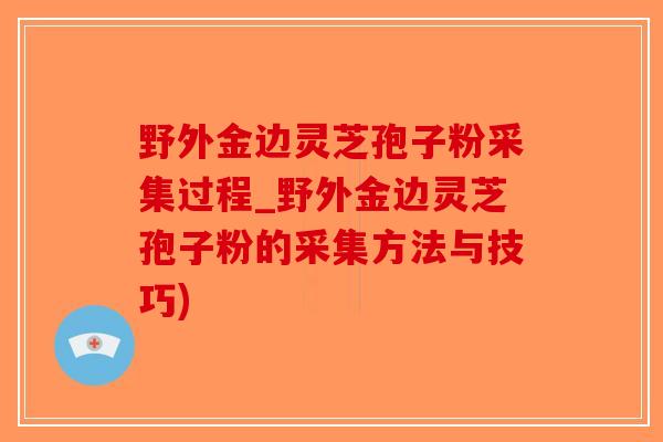 野外金边灵芝孢子粉采集过程_野外金边灵芝孢子粉的采集方法与技巧)-第1张图片-破壁灵芝孢子粉研究指南 野外金边灵芝孢子粉采集过程_野外金边灵芝孢子粉的采集方法与技巧)-第1张图片-破壁灵芝孢子粉研究指南