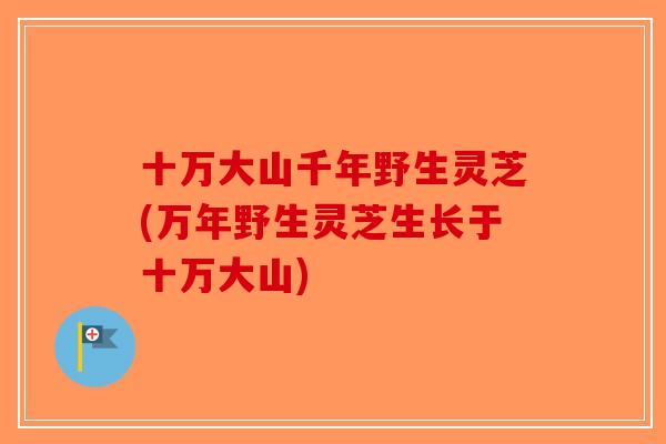 十万大山千年野生灵芝(万年野生灵芝生长于十万大山)-第1张图片-破壁灵芝孢子粉研究指南 十万大山千年野生灵芝(万年野生灵芝生长于十万大山)-第1张图片-破壁灵芝孢子粉研究指南