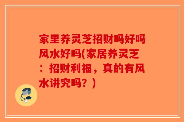 家里养灵芝招财吗好吗风水好吗(家居养灵芝:招财利福,真的有风水讲究吗?)-第1张图片-破壁灵芝孢子粉研究指南 家里养灵芝招财吗好吗风水好吗(家居养灵芝:招财利福,真的有风水讲究吗?)-第1张图片-破壁灵芝孢子粉研究指南