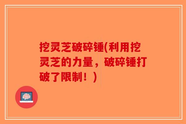 挖灵芝破碎锤(利用挖灵芝的力量,破碎锤打破了限制!)-第1张图片-破壁灵芝孢子粉研究指南 挖灵芝破碎锤(利用挖灵芝的力量,破碎锤打破了限制!)-第1张图片-破壁灵芝孢子粉研究指南
