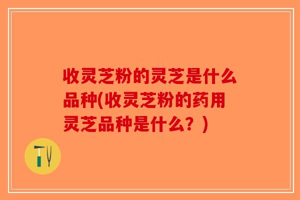 收灵芝粉的灵芝是什么品种(收灵芝粉的药用灵芝品种是什么？)-第1张图片-破壁灵芝孢子粉研究指南
