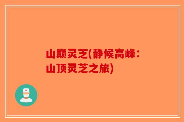 山巅灵芝(静候高峰：山顶灵芝之旅)-第1张图片-破壁灵芝孢子粉研究指南
