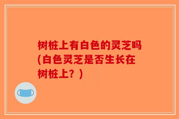 树桩上有白色的灵芝吗(白色灵芝是否生长在树桩上？)-第1张图片-破壁灵芝孢子粉研究指南