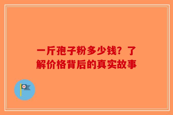 一斤孢子粉多少钱？了解价格背后的真实故事-第1张图片-破壁灵芝孢子粉研究指南