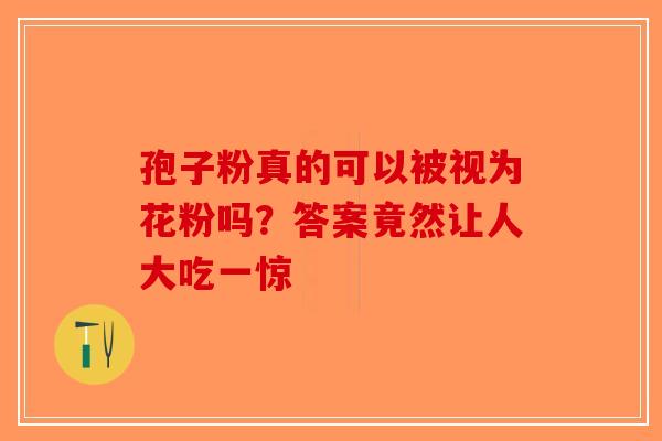 孢子粉真的可以被视为花粉吗？答案竟然让人大吃一惊-第1张图片-破壁灵芝孢子粉研究指南