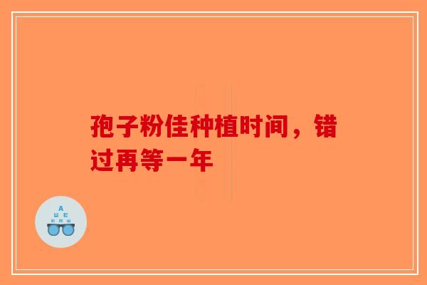 孢子粉佳种植时间，错过再等一年-第1张图片-破壁灵芝孢子粉研究指南