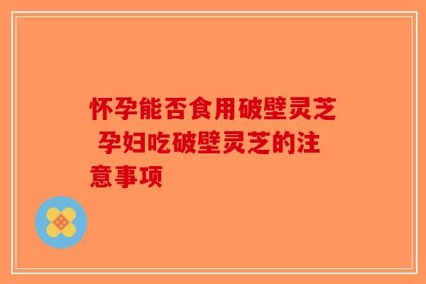 怀孕能否食用破壁灵芝 孕妇吃破壁灵芝的注意事项-第1张图片-破壁灵芝孢子粉研究指南