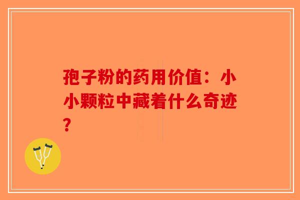 孢子粉的药用价值：小小颗粒中藏着什么奇迹？-第1张图片-破壁灵芝孢子粉研究指南