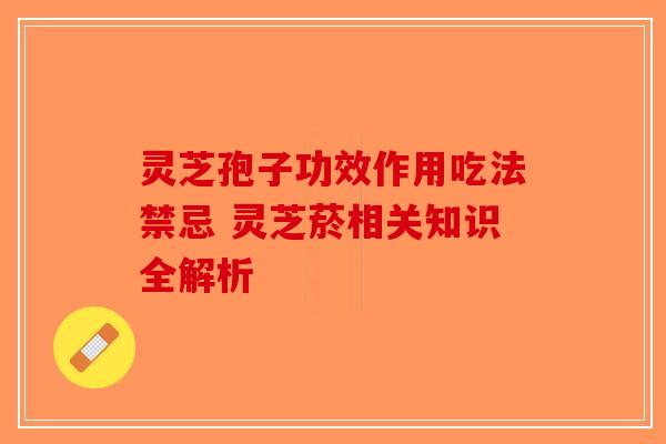 灵芝孢子功效作用吃法禁忌 灵芝菸相关知识全解析-第1张图片-破壁灵芝孢子粉研究指南